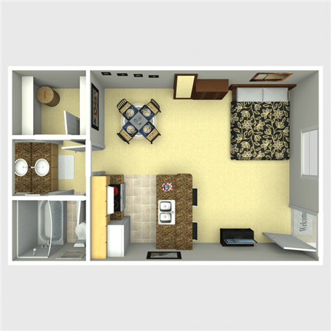 Studio Floor Plan 4